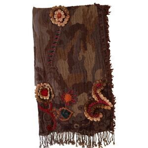 Woman’s World Crewel Embroidered Wrap